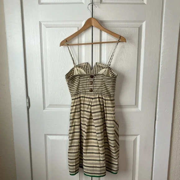 Anthropologie Maeve Striped Linen Blend Dress Size 0 EUC - Picture 5 of 14